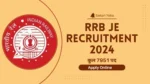 RRB JE Recruitment 2024, 7951 Vacancy, Apply Online, Eligibility, Fee