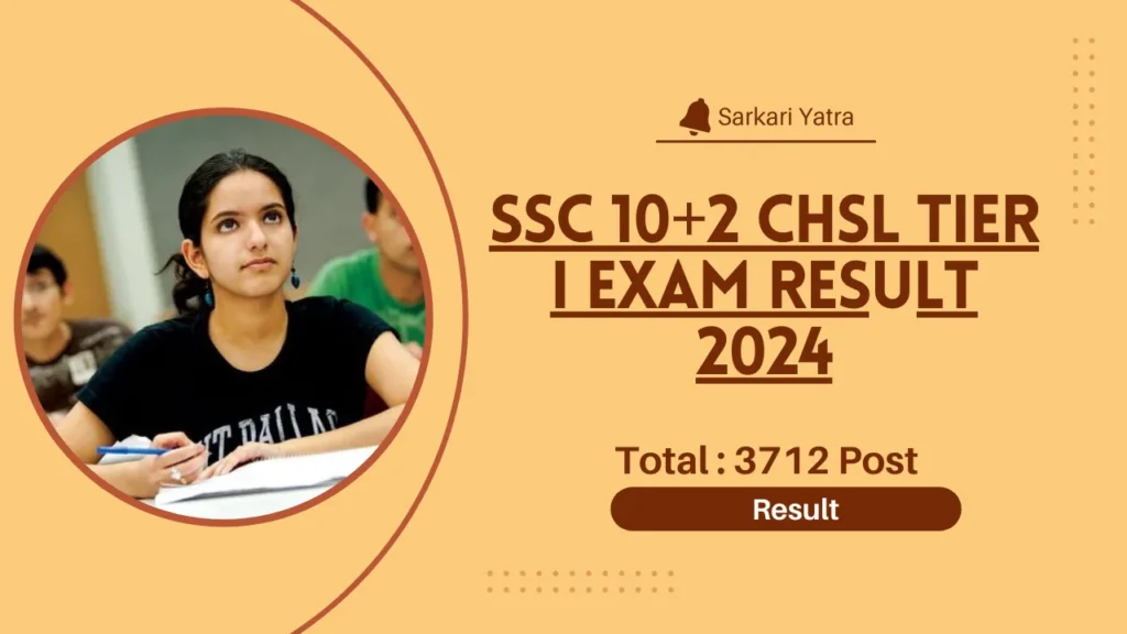 SSC CHSL Tier I Exam Result 2024